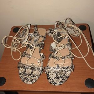 Gladiator Snakeskin Sandals